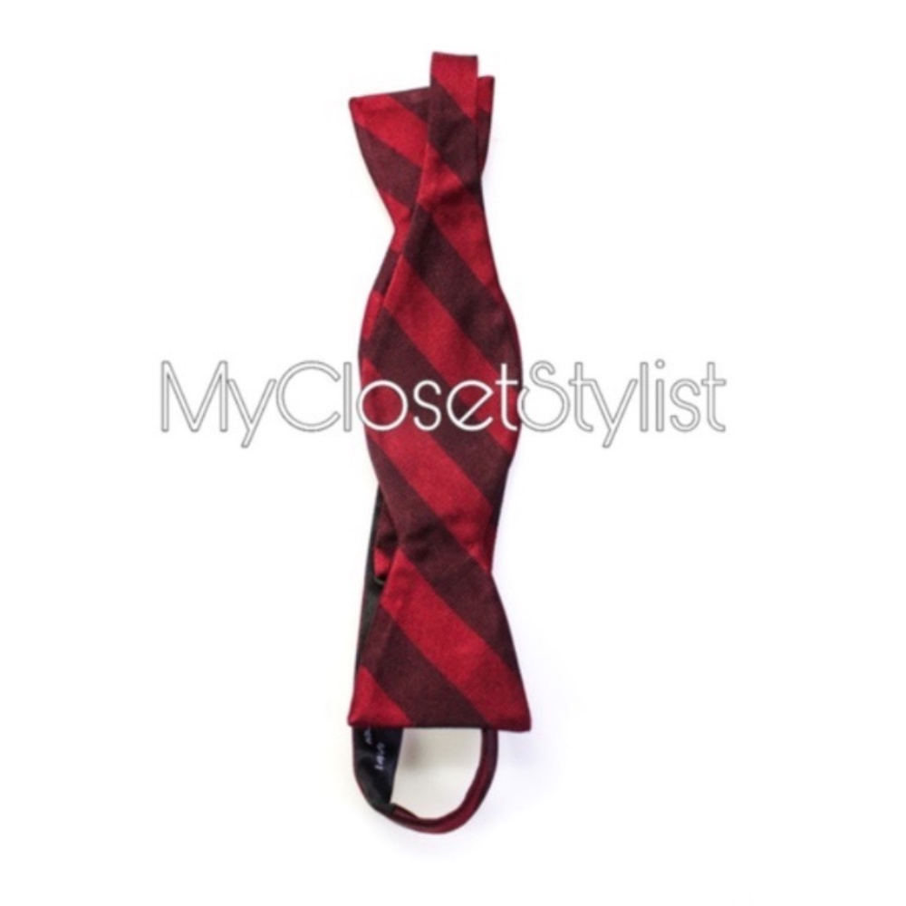 Topman Men's NEW SKULLS Silk Red Bow Tie Hand Made NEW black bowtie formal retro